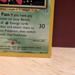 FIRST EDITION Ledian 39/111 Neo Genesis Regular - Uncommon Vintage Pokemon TCG - Image 5