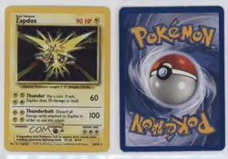 Zapdos Holo Pokemon Base Set #16 1999 - Image 3