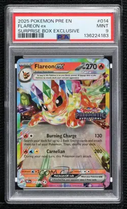 Flareon ex (Surprise Box Promo) Pokemon Prismatic Evolutions PRE PSA 9 MINT - Image 1