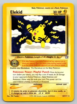 Elekid - Neo Genesis - - Rare - 22/111 - Pokemon - - Near Mint Unlimited - Image 2