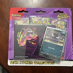Pokemon TCG Gastly Tech Sticker Collection. Ascended Heroes 3 Pack Blister Pack - Image 1