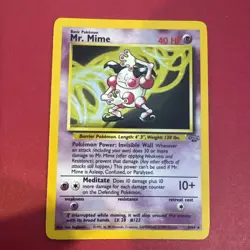 1999 WOTC Pokemon Game Jungle Set Mr. Mime Holo 6/64 LP - Image 1
