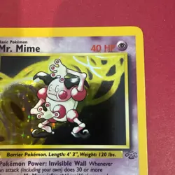 1999 WOTC Pokemon Game Jungle Set Mr. Mime Holo 6/64 LP - Image 3