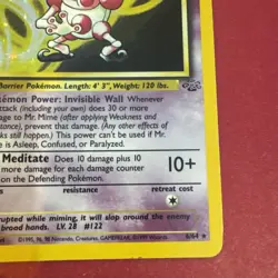 1999 WOTC Pokemon Game Jungle Set Mr. Mime Holo 6/64 LP - Image 4
