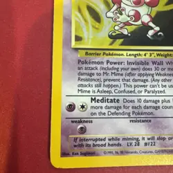 1999 WOTC Pokemon Game Jungle Set Mr. Mime Holo 6/64 LP - Image 5