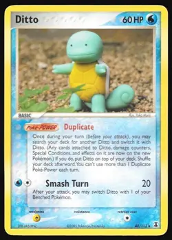 2005 Pokemon TCG Ditto (Squirtle) 40/113 Delta Species - Image 1