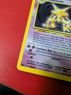 Pokemon Alakazam 1/102 Base Set Holo Rare - Vintage WOTC - MP - Image 4