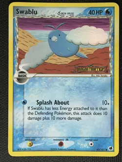Swablu 65/101 EX Dragon Frontiers Stamped Reverse Holo Pokemon Card NM - Image 1