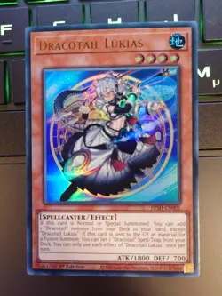 YUGIOH JUSH-EN001 Dracotail Lukias Ultra Rare 1st Edition - Image 1