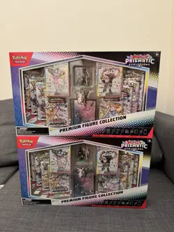 Pokemon TCG: 2x Prismatic Evolutions Premium Figure Collection - New Sealed - Image 1