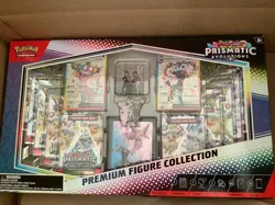 2x Pokemon Prismatic Evolutions Premium Figure Collection SV8.5 TCG Cards - Image 1