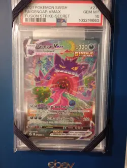 Gengar Vmax Alt Art 271/264 PSA 10 GEM MINT 2021 Pokemon Fusion Strike - Image 1