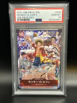 2024 One Piece Day Promo ST10-006 Monkey D. Luffy Japanese JP JPN PSA 10 - Image 1