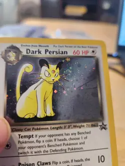 Pokemon TCG Dark Persian Wizards Black Star Promo Card 17/108 Holo SWIRL! Crease - Image 2