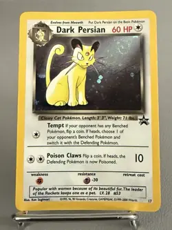 Pokemon TCG Dark Persian Wizards Black Star Promo Card 17/108 Holo NM! - Image 2