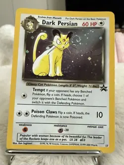 Pokemon TCG Dark Persian Wizards Black Star Promo Card 17/108 Holo NM! - Image 1