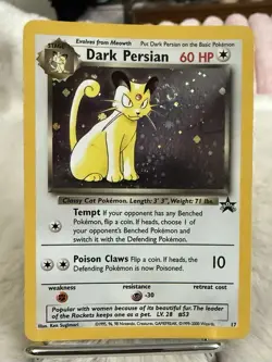 Pokemon TCG Dark Persian Wizards Black Star Promo Card 17/108 Holo NM! - Image 2