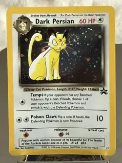 Pokemon TCG Dark Persian Wizards Black Star Promo Card 17/108 Holo NM! - Image 4