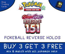 Pokemon 151 Single Cards - JAPANESE (SV2A) - Pokeball Reverse Holo - BUY 3 GET 3 - Image 1
