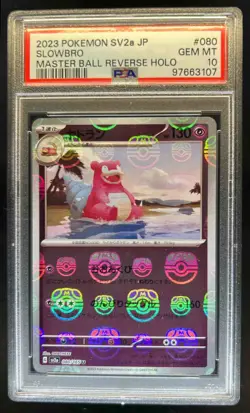 2023 Pokemon SV 151 Japanese Slowbro Reverse Holo Master Ball #080/165 PSA 10 - Image 1