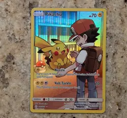 Pokemon Pikachu TCG Cosmic Eclipse Full Art Holo Card 241/236 Secret Rare - Image 1