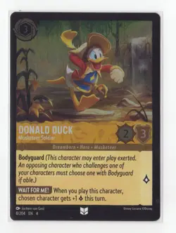 Disney Lorcana Donald Duck Musketeer Soldier 8/204 Cold Foil Nm - Image 1