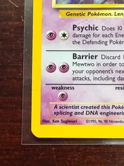 Mewtwo 10/102 Pokemon TCG 1999 Base Set Holo Unlimited Rare - Image 2