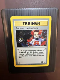 Rocket's Sneak Attack 16/82 Unlimited Holo Rare Team Rocket Pokemon TCG LP/MP - Image 1