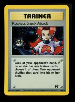 Rocket's Sneak Attack 16/82 Team Rocket 2000 Holo Rare WOTC Pokemon Card TCG - Image 1