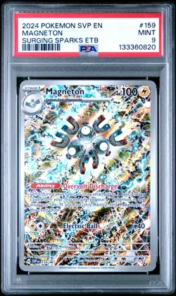 2024 POKEMON SVP EN-SV BLACK STAR PROMO #159 MAGNETON PSA 9 - Image 1