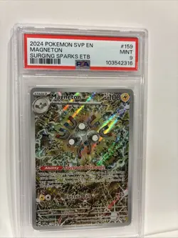 2024 POKEMON MAGNETON #159 SVP EN-SV BLACK STAR PROMO - PSA 9 - English - Image 1