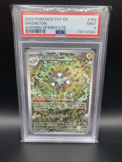 2024 POKEMON SVP EN-SV BLACK STAR PROMO #159 MAGNETON PSA 9 - Image 1