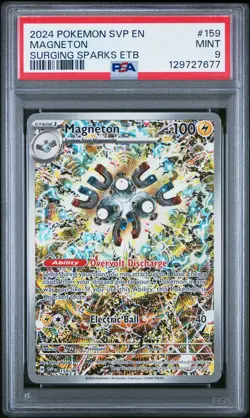 2024 POKEMON SVP EN-SV BLACK STAR PROMO #159 MAGNETON PSA 9 - Image 1