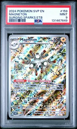 2024 POKEMON SVP EN-SV BLACK STAR PROMO #159 MAGNETON PSA 9 - Image 1