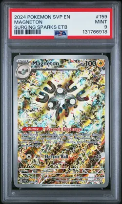 2024 POKEMON SVP EN-SV BLACK STAR PROMO #159 MAGNETON PSA 9 - Image 1