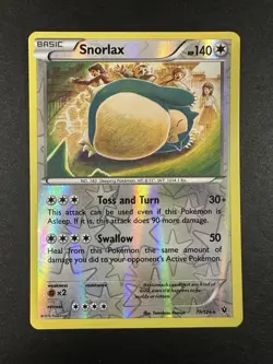 NM 2016 Pokemon TCG Snorlax 77/124 XY Era Fates Collide Reverse Holo Komiya - Image 4