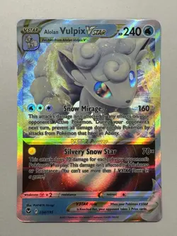 Pokemon TCG - Alolan Vulpix VSTAR - Silver Tempest 034/195 Ultra Rare Holo - Image 1