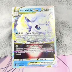 Pokemon TCG Alolan Vulpix VSTAR Silver Tempest 034/195 Holo Ultra Rare MINT - Image 1