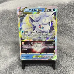 Pokemon TCG Alolan Vulpix VSTAR Silver Tempest 034/195 Holo Ultra Rare MINT - Image 2