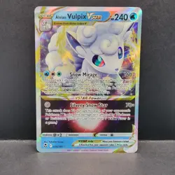 Alolan Vulpix VSTAR 034/195 Silver Tempest Ultra Rare Pokemon Sword & Shield - Image 1