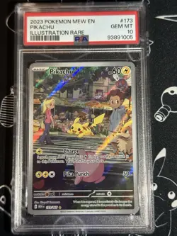 PIKACHU 173/165 POKEMON 2023 MEW EN 151 ENGLISH ILLUSTRATION RARE PSA 10 CARD - Image 1