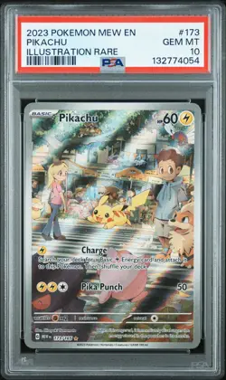 2023 POKEMON MEW EN-151 ILLUSTRATION RARE #173 PIKACHU PSA 10 - Image 1