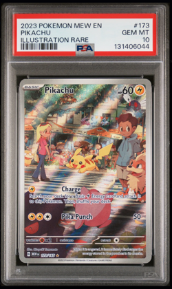 PSA 10 Pikachu - 2023 POKEMON MEW EN-151 ILLUSTRATION RARE #173 PIKACHU PSA 10 - Image 1
