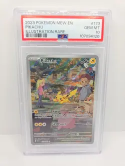 2023 POKEMON MEW EN-151 ILLUSTRATION RARE #173 PIKACHU PSA 10 - Image 1