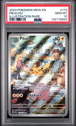 2023 Pokemon Mew EN-151 Pikachu Illustration Rare PSA 10 #173 - Image 1