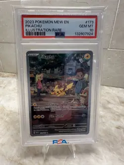 2023 POKEMON MEW EN-151 ILLUSTRATION RARE #173 PIKACHU PSA 10 - Image 1