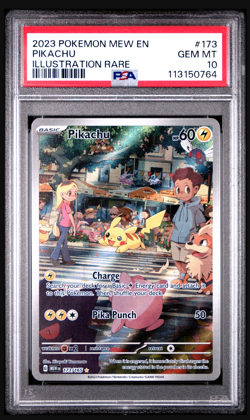 2023 POKEMON MEW EN-151 ILLUSTRATION RARE #173 PIKACHU PSA 10 - Image 1