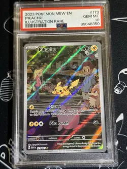 PIKACHU 173/165 POKEMON 2023 MEW EN 151 ENGLISH ILLUSTRATION RARE PSA 10 CARD - Image 1