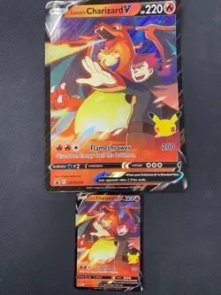 Pokemon lances charizard v swsh133, Celebrations, Jumbo and Standard Card - Image 1