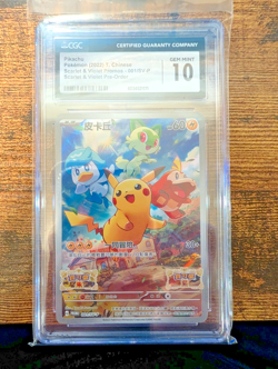 PIKACHU POKEMON T. CHINESE Scarlet & Violet Promos - 001/SV-P CGC GEM MINT 10 - Image 1